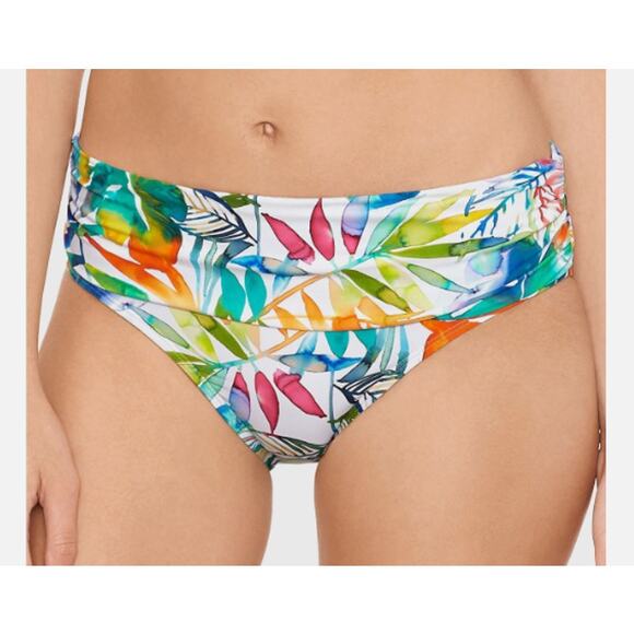 Lauren Ralph Lauren Womens Shirred-Band Hipster Swim Bikini MultiColor 12 NWT - Picture 1 of 3